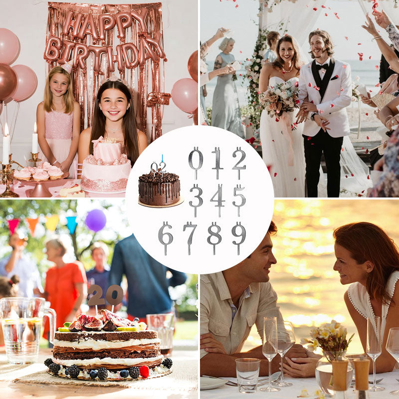 Digitales Geburtstagskuchen-Kerzenhalter-Set