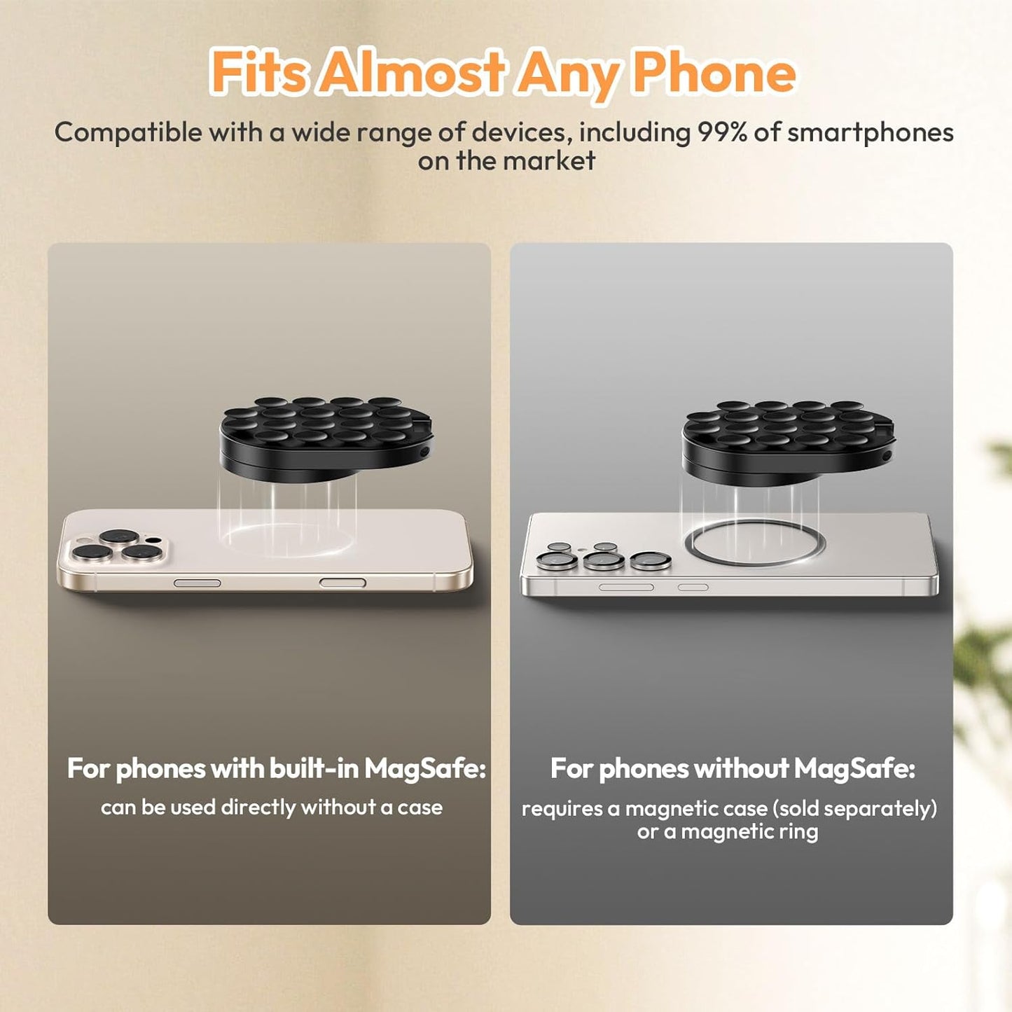 🔥 3-in-1-Handyhalterung mit Saugnapf und Magnet