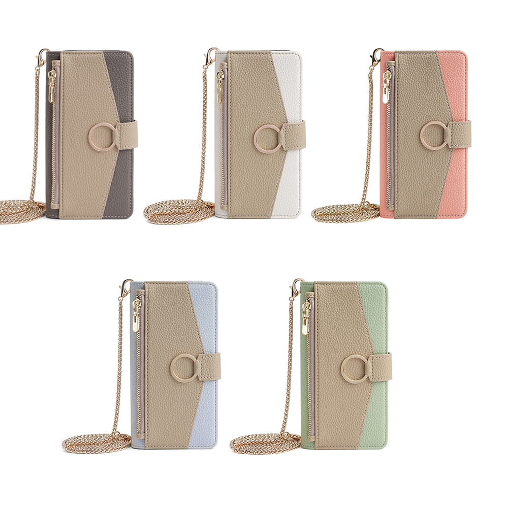 Schicke Crossbody-Geldbörse mit Farbblock-Design für Ihr Smartphon