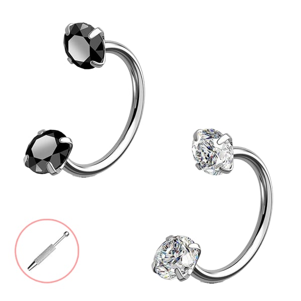 💎Hufeisenförmiger Nasenring – innenverschraubt und komfortabe
