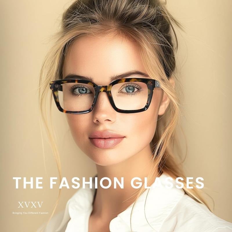 🔥Sonderangebot – ✨👓Lesebrillen im Schildpatt-Design – Übergroße, quadratische Brillen mit Blaulichtfilter