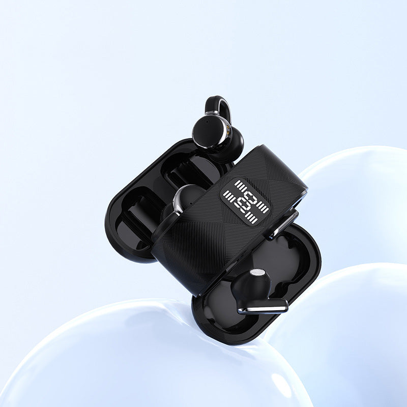 2-in-1-Bluetooth-Ohrhörer mit Ohrbügeln und Ohrstöpseln | 30 Stunden Wiedergabezeit