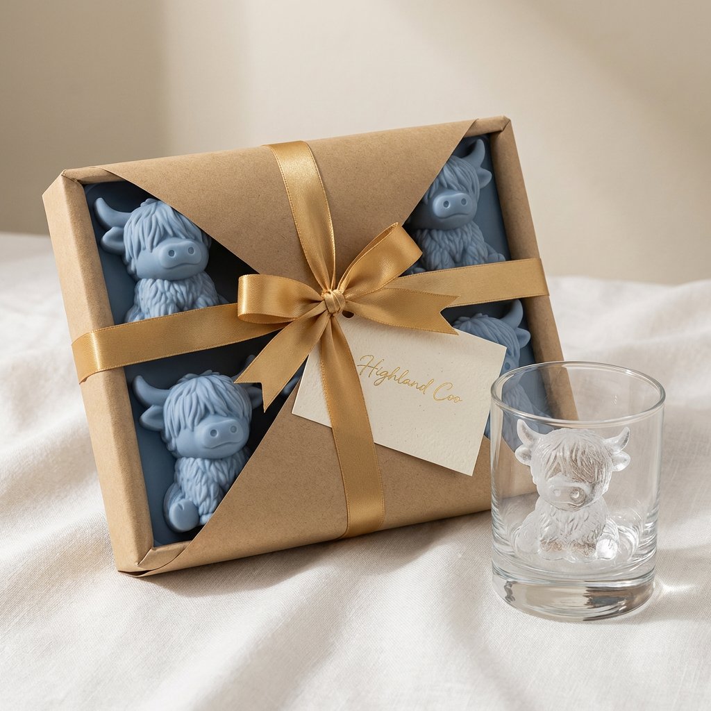🐮 Mini-Hochlandkuh-Eiswürfelform und Dessertform 🧊🍪 Niedliche 3D-Eiswürfel für Getränke, Partys und Geschenke💕