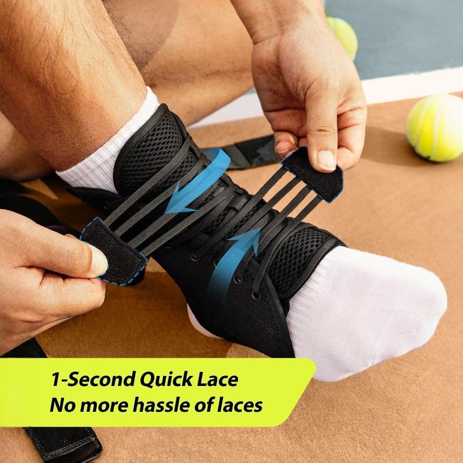 🔥Instant-Fit Knöchelbandage – seitlich stabilisiert, rutschfest🎯