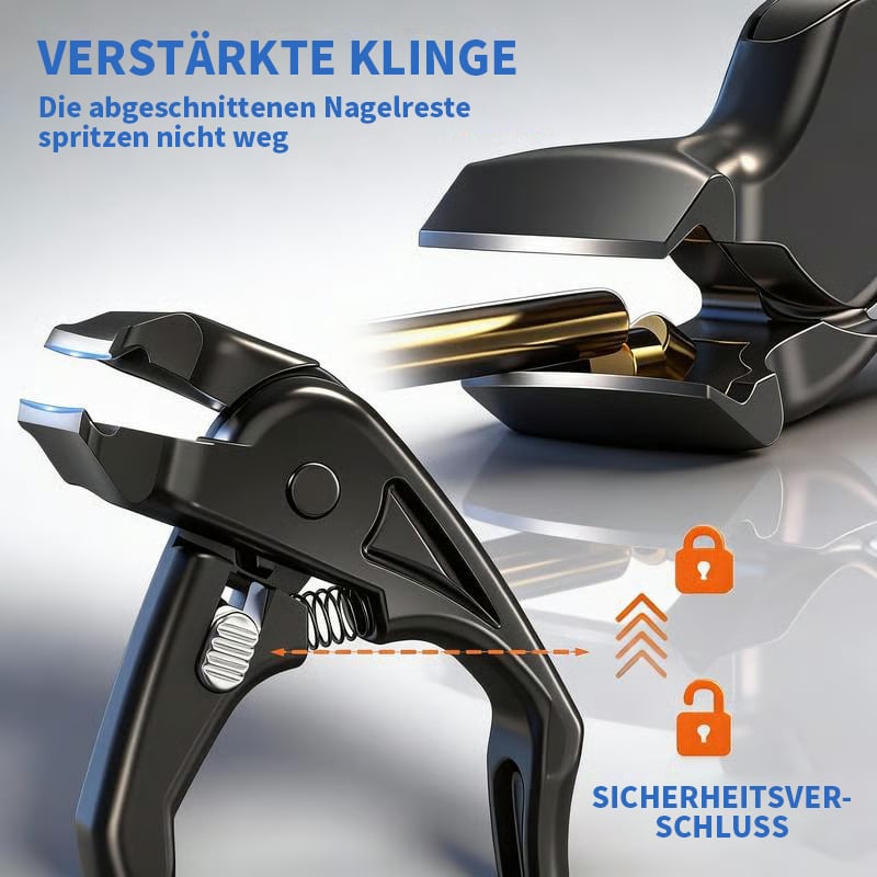 ✂️🖤Schwarzer, gebogener Nagelknipser – Ergonomisch und einfach für Senioren❤️