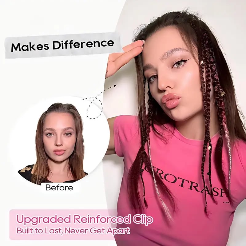 🌿🎨 Boho-Zöpfe mit Perlen, zum Befestigen mit Clips – Eine einfache Möglichkeit, deine Frisur zu verändern, perfekt für Festivals und den Alltag (✨2 Stück