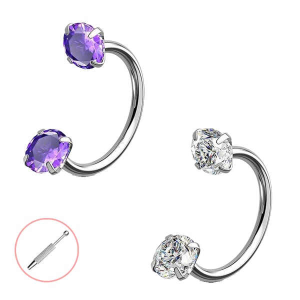 💎Hufeisenförmiger Nasenring – innenverschraubt und komfortabe