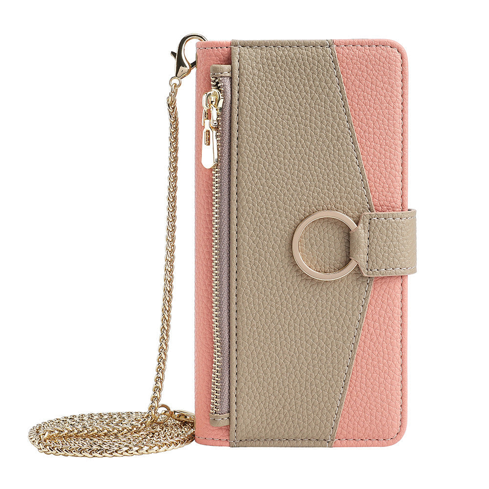 Schicke Crossbody-Geldbörse mit Farbblock-Design für Ihr Smartphon