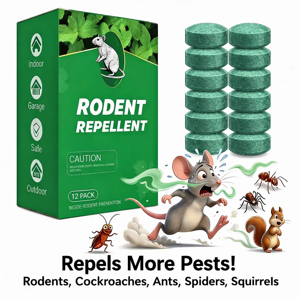 🌿Natürliche Pfefferminz-Kugeln zur Abwehr von Nagetieren (12er-Pack) – Halten Sie Ratten, Mäuse und Schädlinge sicher fer