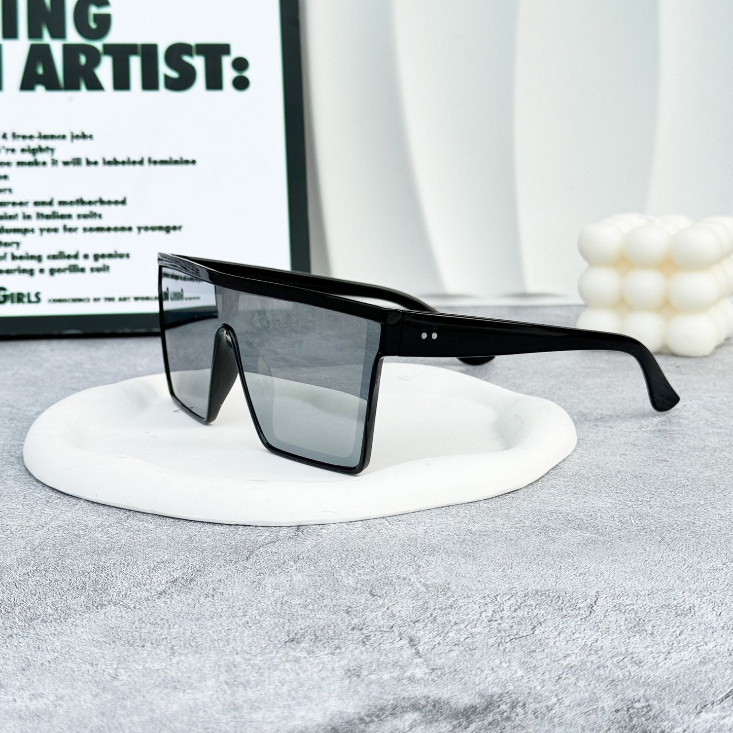👓Große eckige Sonnenbrillen für Damen und Herren, Sonnenbrillen im Punk-Stil
