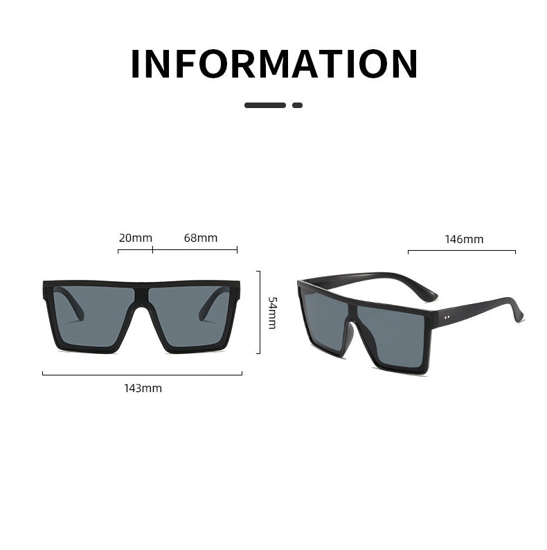 👓Große eckige Sonnenbrillen für Damen und Herren, Sonnenbrillen im Punk-Stil