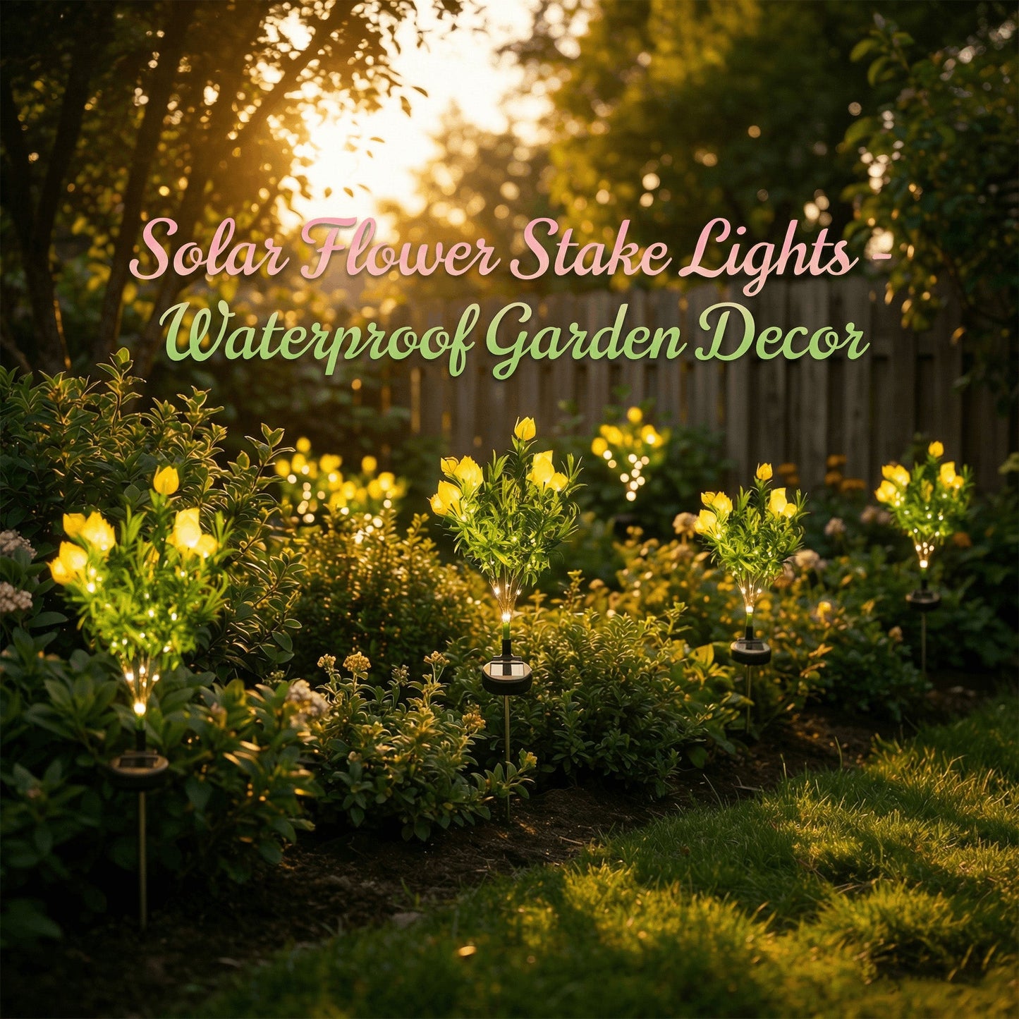 🌸Solarbetriebene Blumenstecker-Lampen – wasserdichte Gartendekoratio