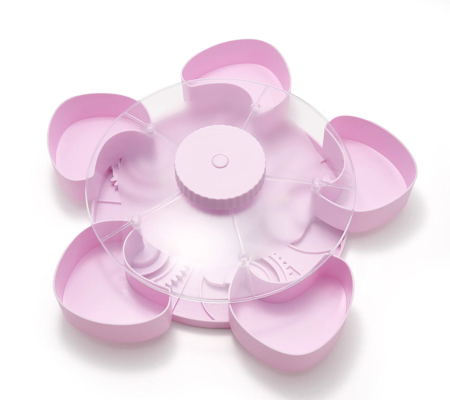 🍽️ Drehbares Snacktablett mit 5 Fächer