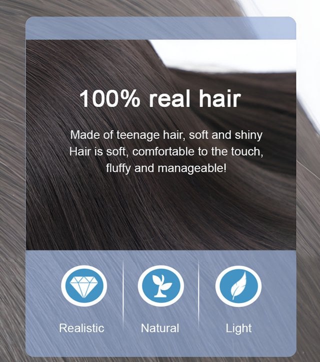 Echthaar Bun Perücke