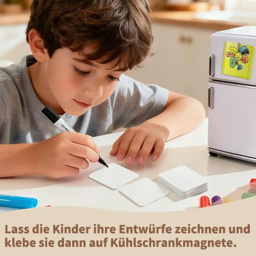 🎞✂10er-Packung 5 x 5 cm große, transparente Acryl-Kühlschrankmagnete zum Selbermachen mit Kleberückseite – Quadratische Magnet-Fotorahmen mit beeindruckendem 3D-Effekt 💕