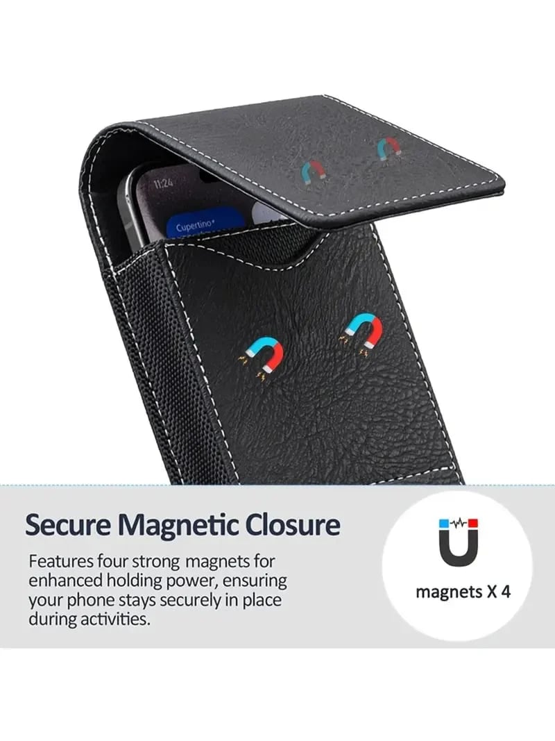 ⚡Großer Rabatt | Handy-Tasche für den Gürtel 📱 Lederholster mit mehreren Fächern und Kartenfach