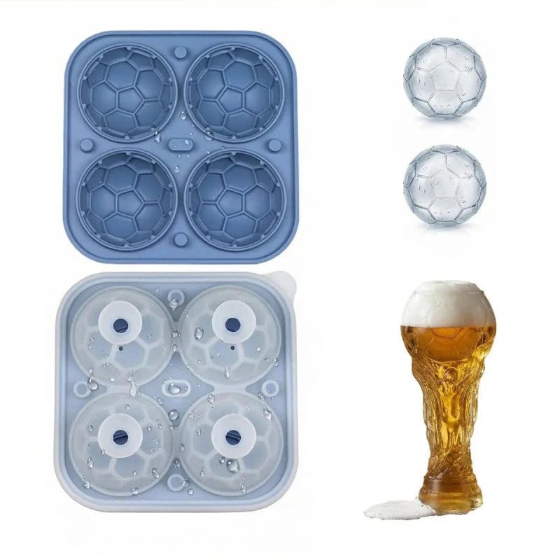 Silikon-Eiswürfelform in Fußballform