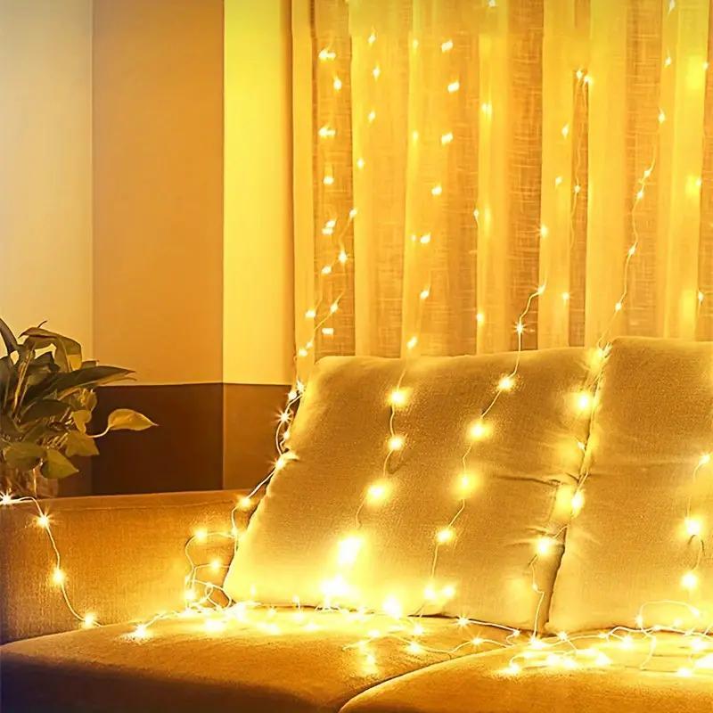 🎁Sichern Sie sich 49 % Rabatt im Weihnachtsschlussverkauf!🎅LED-Lichterkette, USB-betriebener LED-Lichtervorhang zum Verpacken von Geschenke