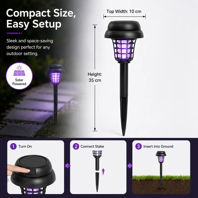🏠Sommer-Essentials🦟Solarbetriebene UV-Mückenlampe