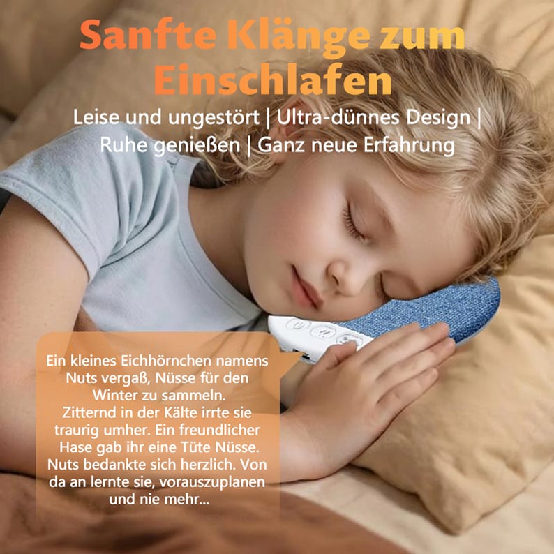 🔥S1 Ultradünner Bluetooth-Kissenlautsprecher mit Bluetooth 5,4 und Knochenleitungstechnologie