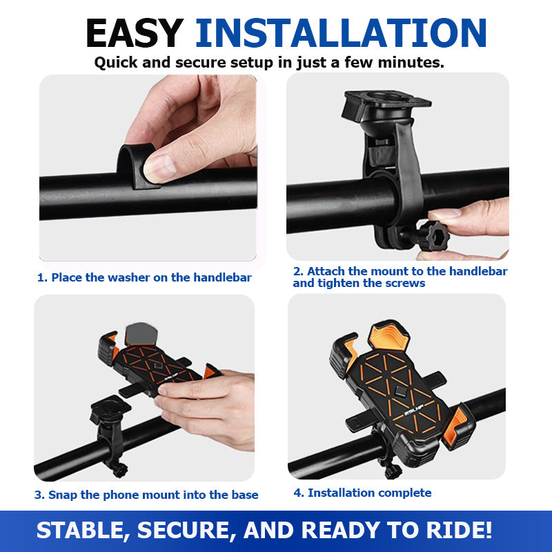 🚲Vibrationsarme 4-Klauen-Fahrrad-Handyhalterung