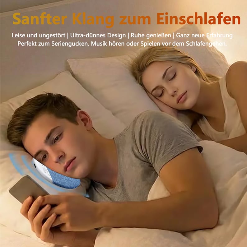 🔥S1 Ultradünner Bluetooth-Kissenlautsprecher mit Bluetooth 5,4 und Knochenleitungstechnologie
