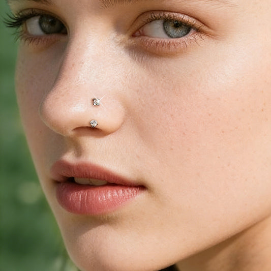 💎Hufeisenförmiger Nasenring – innenverschraubt und komfortabe
