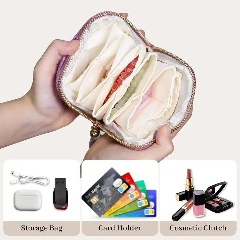 Schmuckkästchen mit Reißverschluss – Reisetasche für Schmuck – tragbare Aufbewahrungstasche