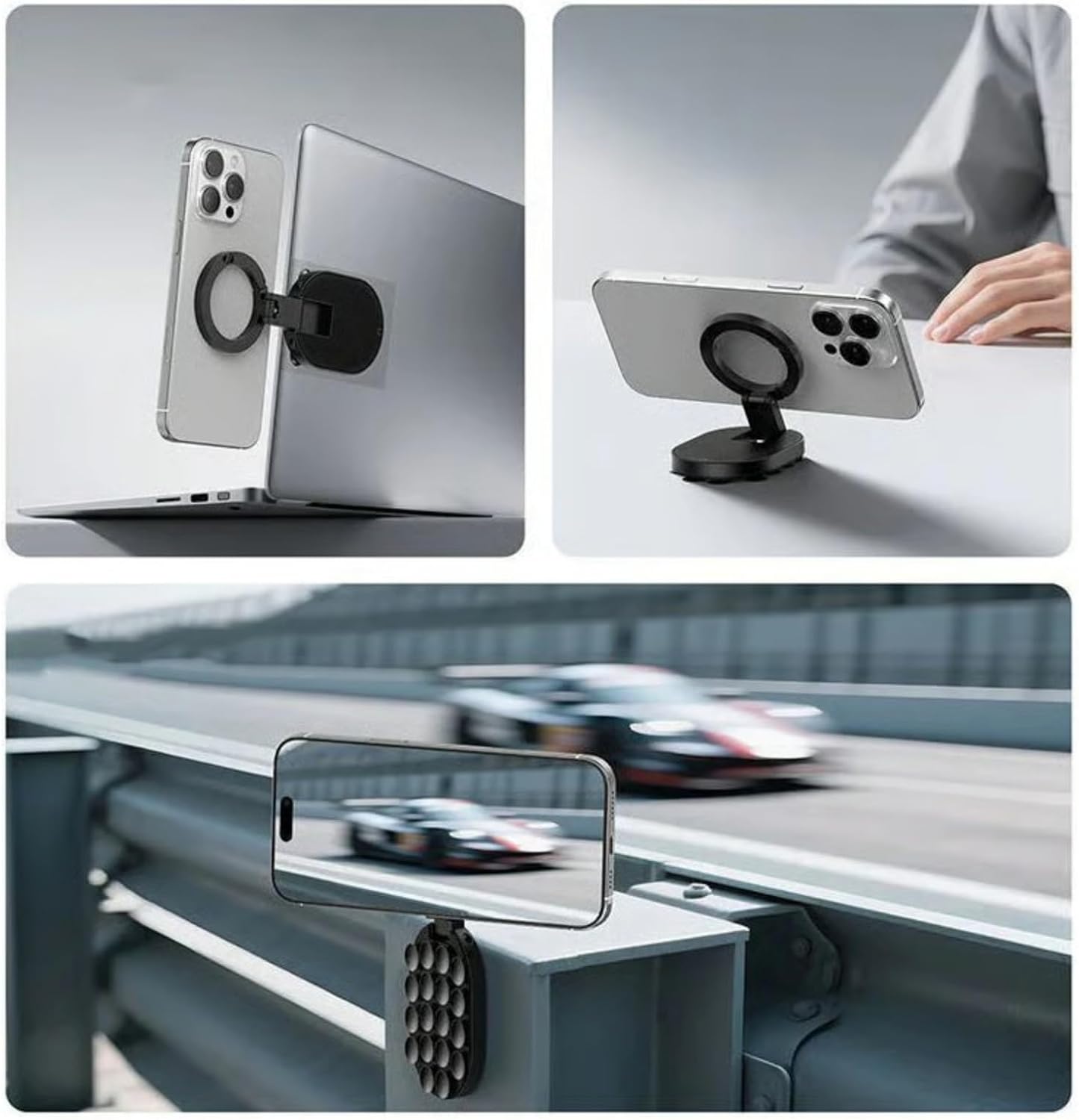 🔥 3-in-1-Handyhalterung mit Saugnapf und Magnet