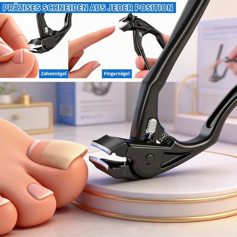✂️🖤Schwarzer, gebogener Nagelknipser – Ergonomisch und einfach für Senioren❤️