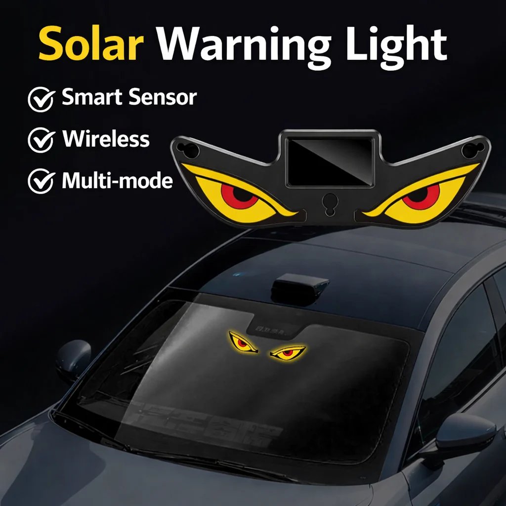 „Solar Demon Eye“ LED-Fensterleuchte für das Auto