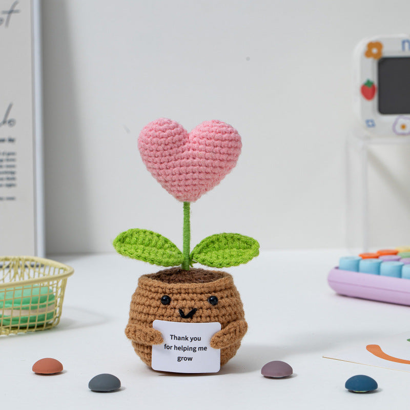 🌱Handgefertigte, gehäkelte Pflanze als emotionaler Begleiter im Top