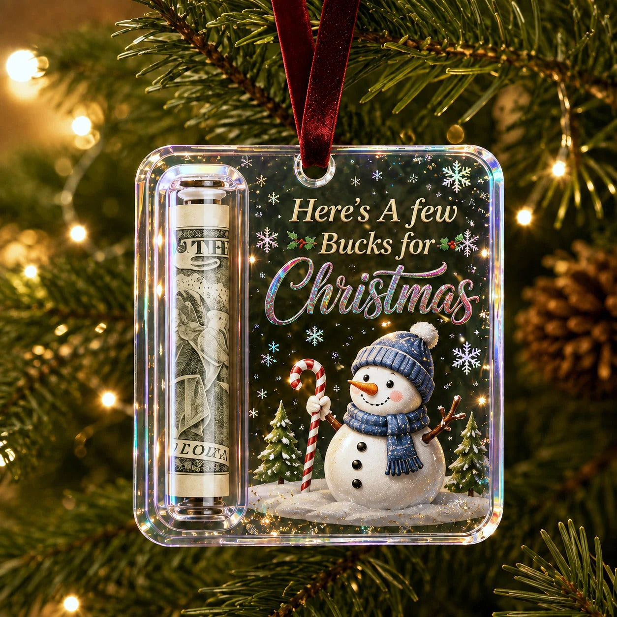 💵🎄 Weihnachtsgeschenk-Aufhänger mit Bargeld – Verwandeln Sie Geld in eine Weihnachtsüberraschung (2 Stück)