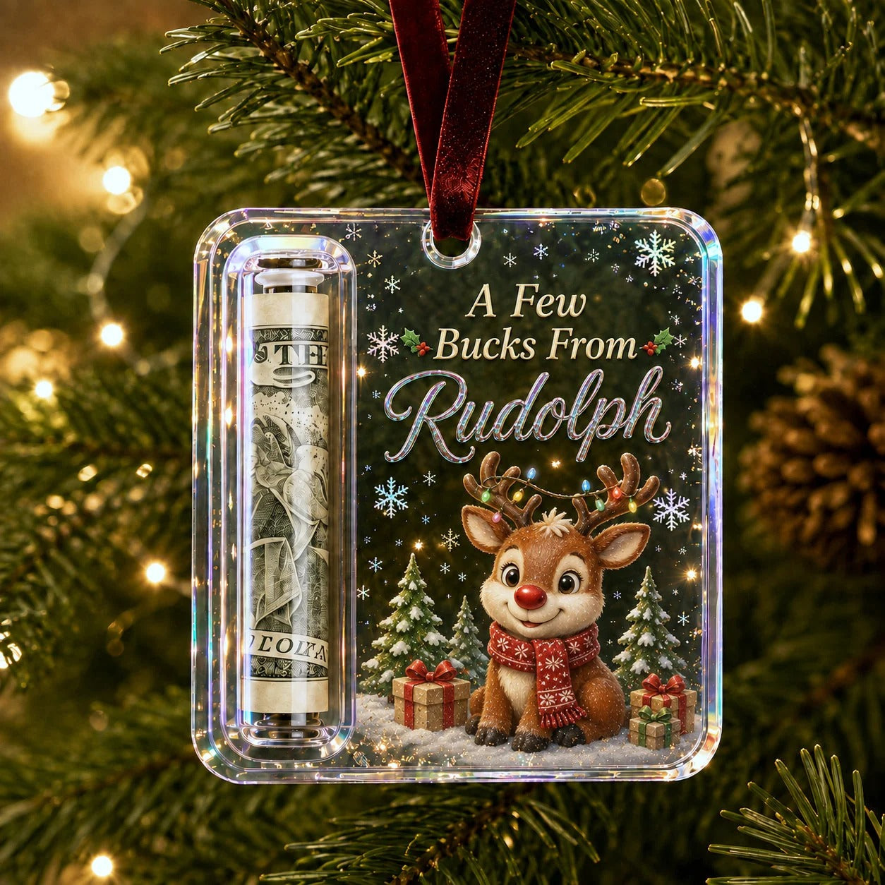 💵🎄 Weihnachtsgeschenk-Aufhänger mit Bargeld – Verwandeln Sie Geld in eine Weihnachtsüberraschung (2 Stück)