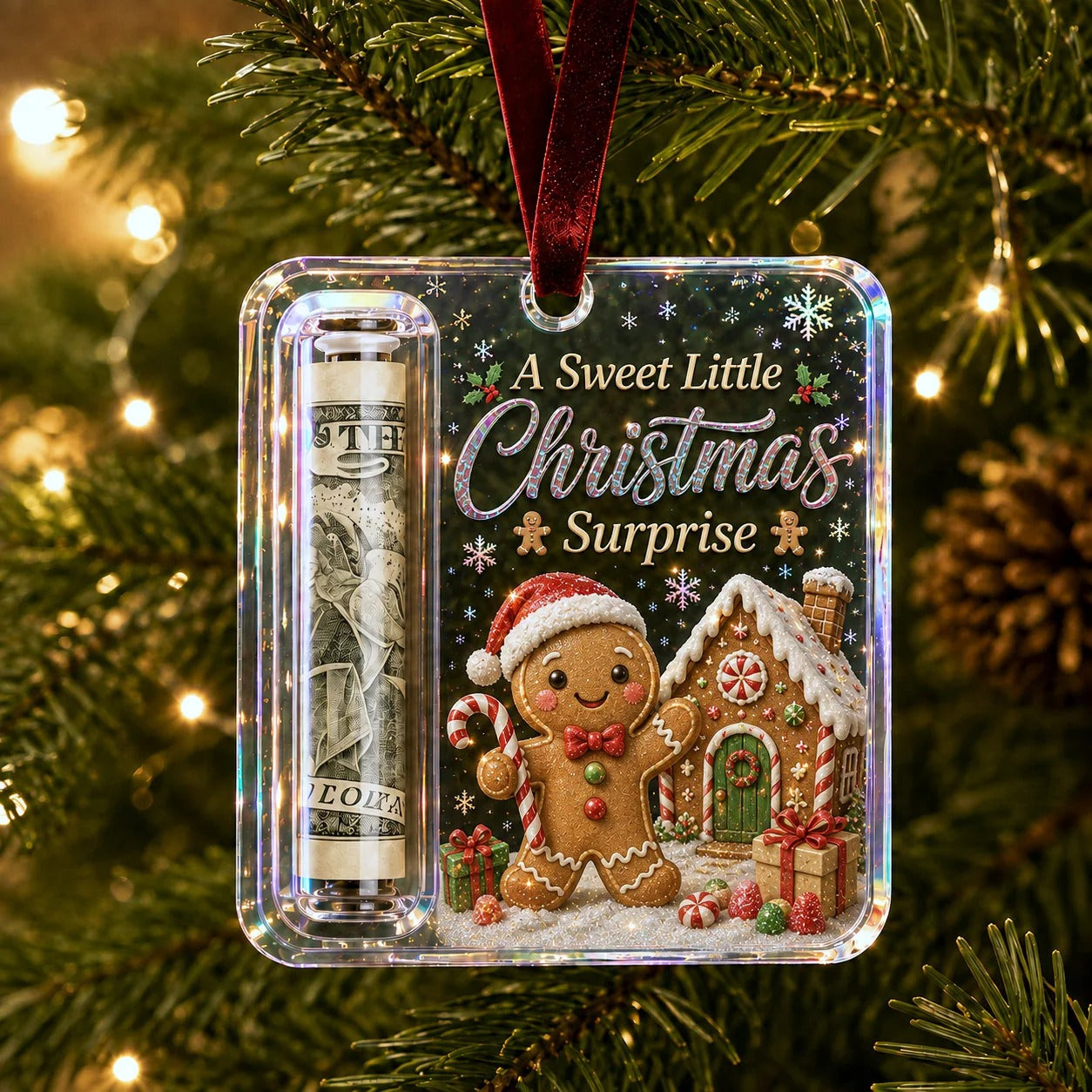 💵🎄 Weihnachtsgeschenk-Aufhänger mit Bargeld – Verwandeln Sie Geld in eine Weihnachtsüberraschung (2 Stück)