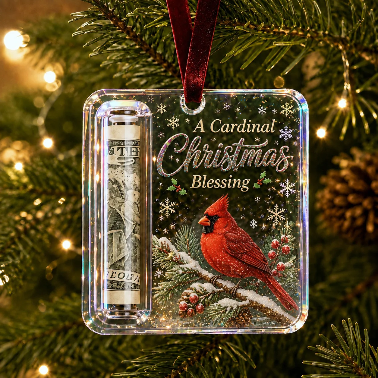 💵🎄 Weihnachtsgeschenk-Aufhänger mit Bargeld – Verwandeln Sie Geld in eine Weihnachtsüberraschung (2 Stück)