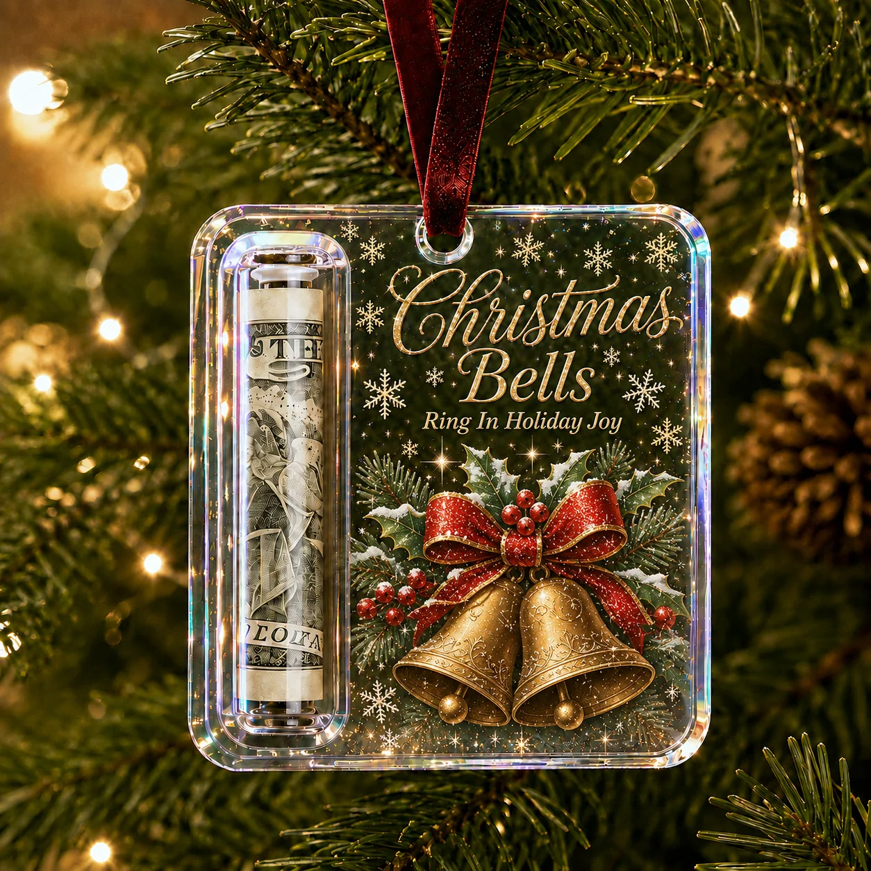 💵🎄 Weihnachtsgeschenk-Aufhänger mit Bargeld – Verwandeln Sie Geld in eine Weihnachtsüberraschung (2 Stück)