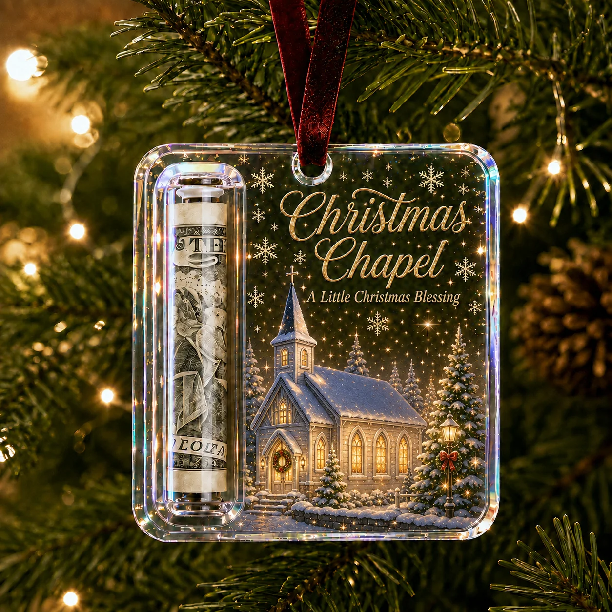 💵🎄 Weihnachtsgeschenk-Aufhänger mit Bargeld – Verwandeln Sie Geld in eine Weihnachtsüberraschung (2 Stück)