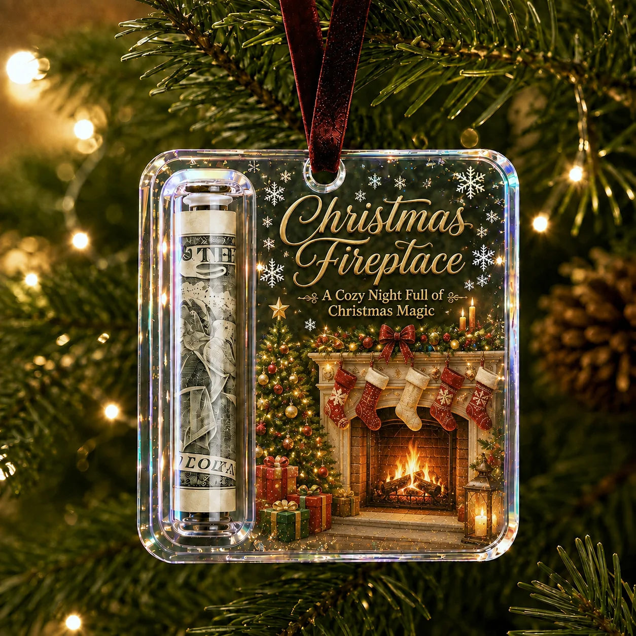 💵🎄 Weihnachtsgeschenk-Aufhänger mit Bargeld – Verwandeln Sie Geld in eine Weihnachtsüberraschung (2 Stück)