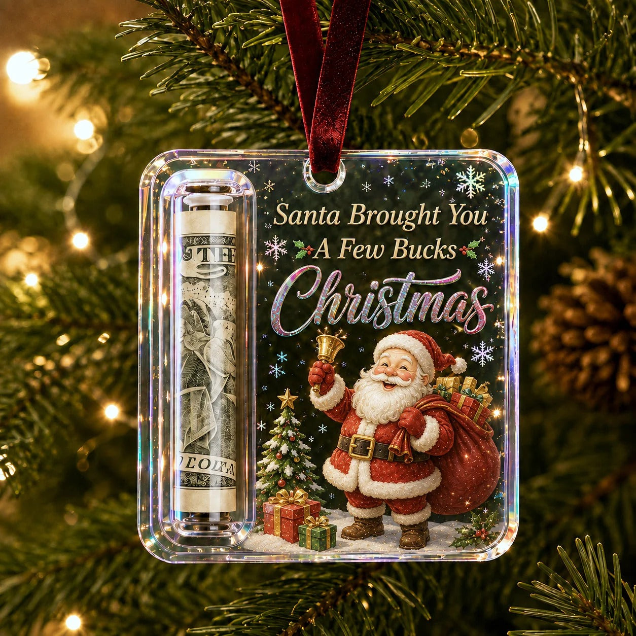 💵🎄 Weihnachtsgeschenk-Aufhänger mit Bargeld – Verwandeln Sie Geld in eine Weihnachtsüberraschung (2 Stück)