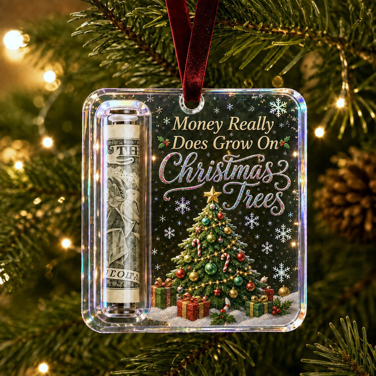💵🎄 Weihnachtsgeschenk-Aufhänger mit Bargeld – Verwandeln Sie Geld in eine Weihnachtsüberraschung (2 Stück)