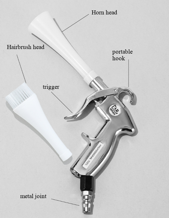 Tornado Reinigungspistole – 2-in-1-Luftblaspistole mit Bürste