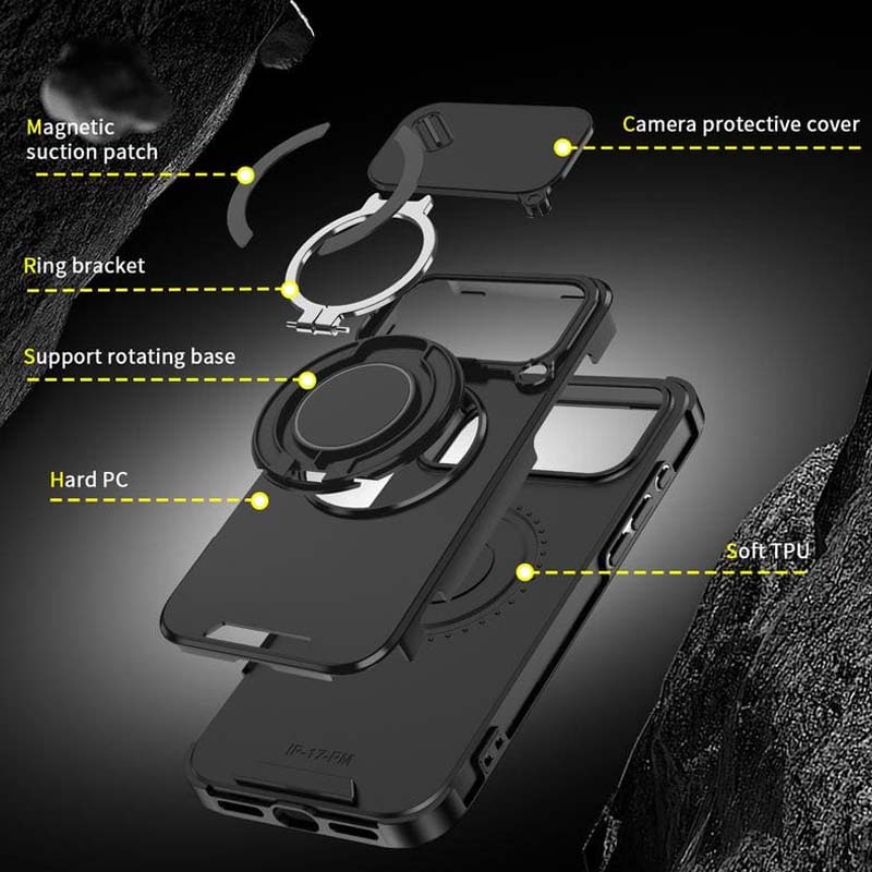 🔥 LETZ🔥TER TAG DER AKTION – 50 % RABATT 🔥 Magnetische Handyhülle mit Ringständer für iPhone