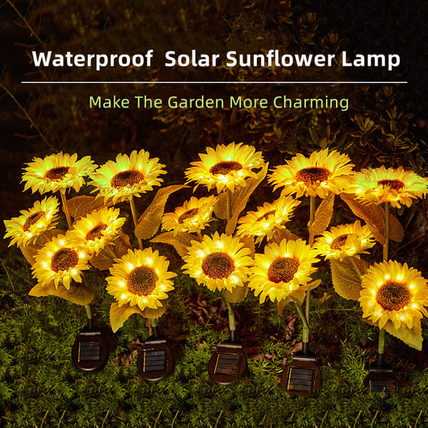 🌻☀️ Wasserdichte Solarlampen – Realistische Blütenblätter, wetterfest (IP65) und leuchten automatisch 8–12 Stunden lang ☀️🌻