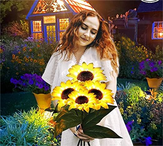 🌻☀️ Wasserdichte Solarlampen – Realistische Blütenblätter, wetterfest (IP65) und leuchten automatisch 8–12 Stunden lang ☀️🌻