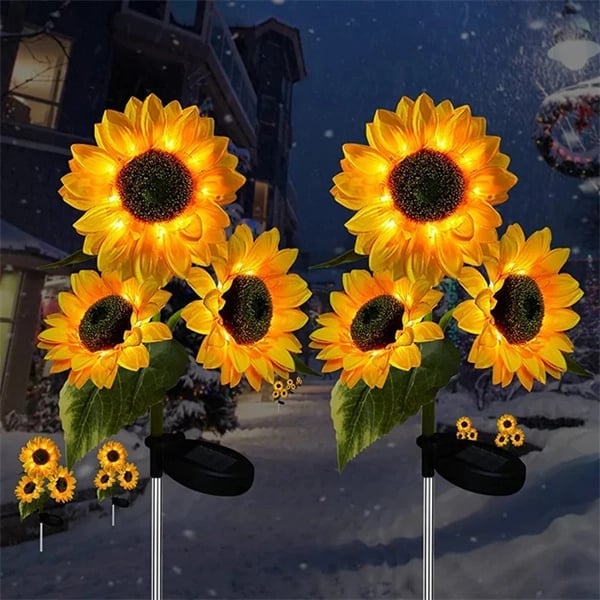 🌻☀️ Wasserdichte Solarlampen – Realistische Blütenblätter, wetterfest (IP65) und leuchten automatisch 8–12 Stunden lang ☀️🌻