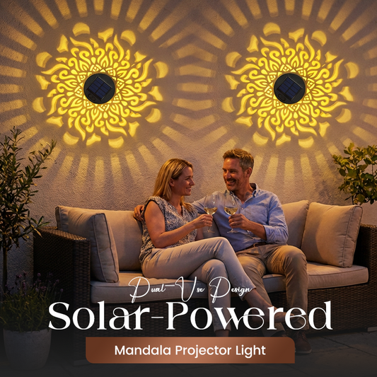 ☀️ Solarbetriebene Mandala-Lampe für Garten und Terrasse – 2-in-1-Steh- und Wandleuchte – Dekorative Beleuchtung im Vintage-Look – Rostfrei und langlebig