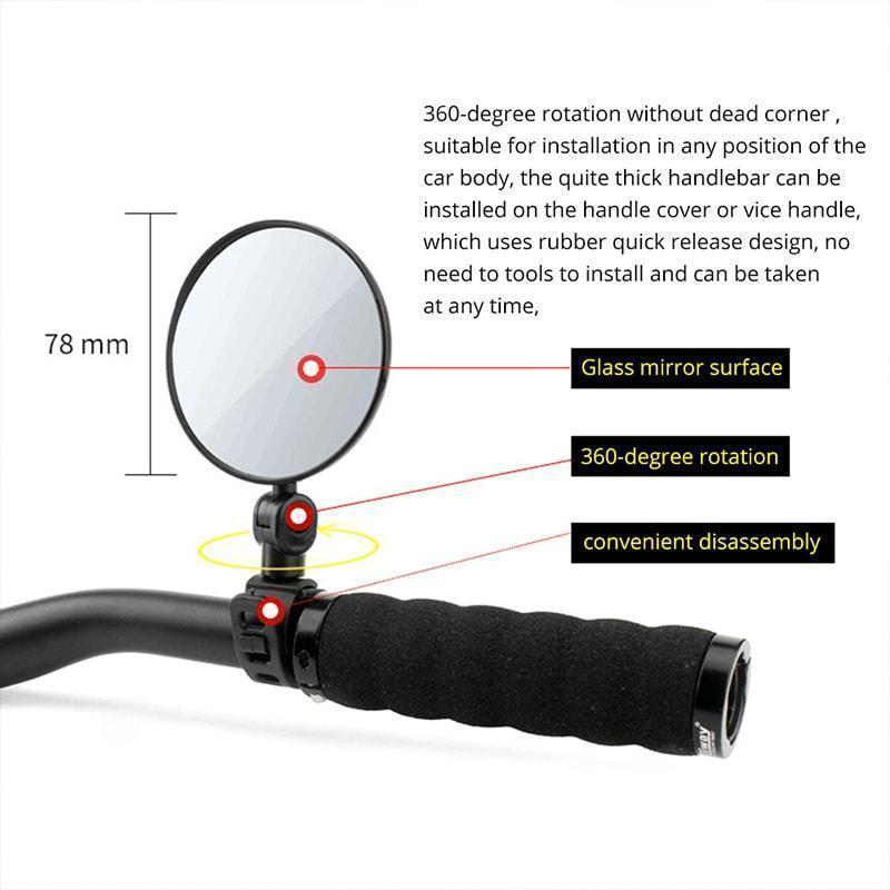 Um 360 Grad drehbarer Rückspiegel🚴‍♂️